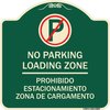 Signmission Loading Zone Prohibido Estacionamiento Zona De Cargamento Heavy-Gauge Alum, 18" x 18", G-1818-23883 A-DES-G-1818-23883